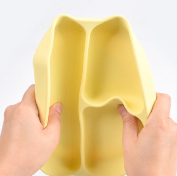 Kit 6 Alimentação Bebê Silicone Prato Babador Copo Tigela Cor Verde Introdução Alimentar infantil